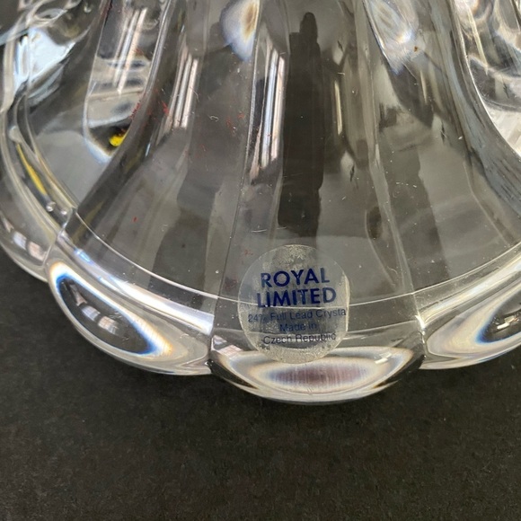 Royal Limited 24% Full Lead Crystal 10” Candlestick Holder From Czech Republic. - Picture 4 of 10